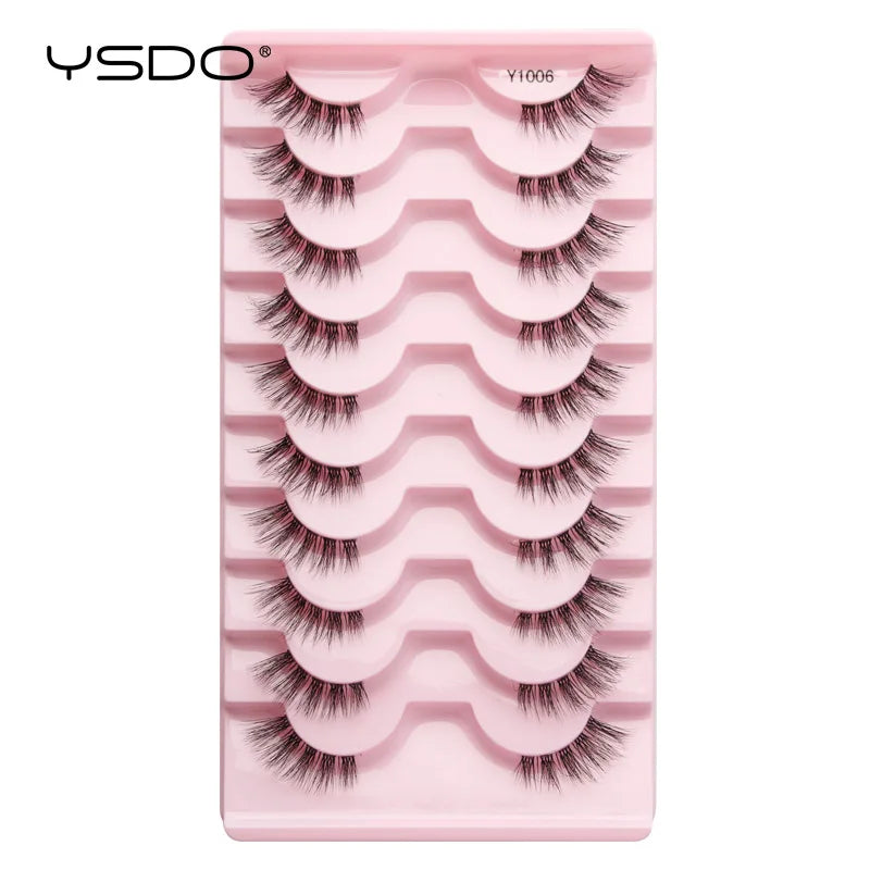 New Fox Half Eyelashes 3/10 Pairs 3D Mink Lashes Natural Eyelash Extension Cat Eye Eyelashes Makeup Tools faux Cils maquiagem - Blinksy